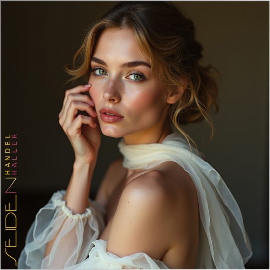 Seidentuch Chiffon 4.5, 45 x 45cm, naturweiss Seidentuch Chiffon 4.5, 45 x 45cm, naturweiss