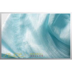 Fransenschal Linen Silk 10, 45 x 180cm, Aqua Blue