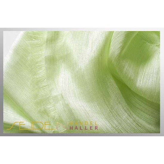 Fransenschal Linen Silk 10, 45 x 180cm, Light Green