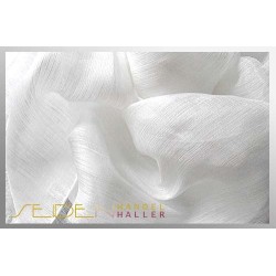 Fransenschal Linen Silk 10, 45 x 180cm, naturweiss