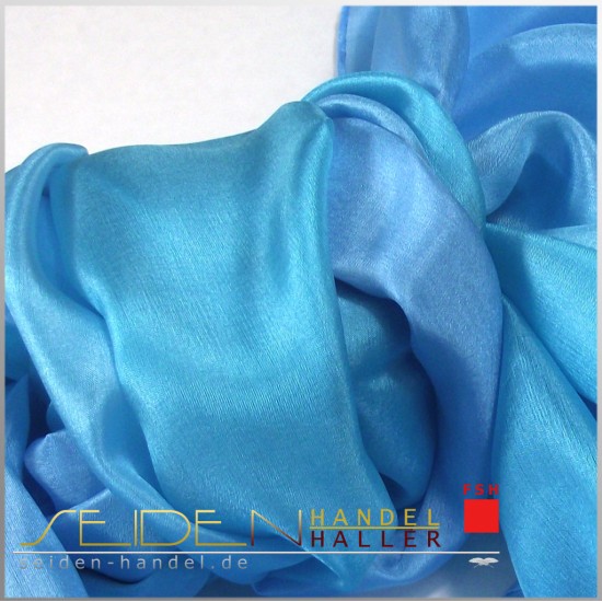 Seidenschal Ponge 05 110 x 220 cm, blau-türkis Seidenschal Ponge 05 110 x 220 cm, blau-türkis