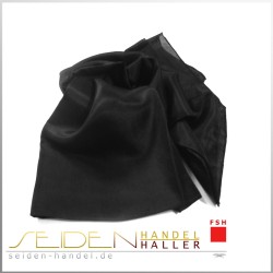 Seidenschal Ponge 05, 45 x 140cm, schwarz