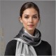 Seidenschal Ponge 05, 45 x 180cm, schwarz-weiss Seidenschal Ponge 05, 45 x 180cm, schwarz-weiss