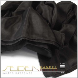 Seidenschal Ponge 05, 138 x 300 cm, schwarz
