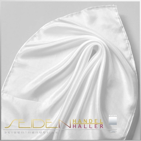 Seidentuch Ponge 05, Format: 60 x 60cm, naturweiss Seidentuch Ponge 05, Format: 60 x 60cm, naturweiss