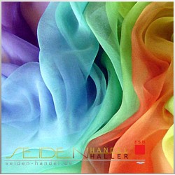 Seidenschal Chiffon 3.5, 90 x 180cm, Regenbogen