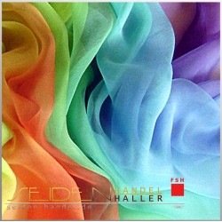 Seidenschal Chiffon 4.5, 90 x 200cm, Regenbogen