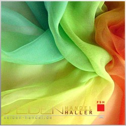 Seidenschal Chiffon 4.5, 90 x 200cm, Regenbogen
