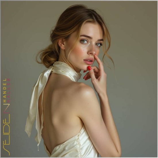 Seidenschal Crepe Satin 16.5, 28 x 140cm, naturweiss Seidenschal Crepe Satin 16.5, 28 x 140cm, naturweiss