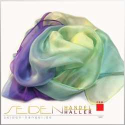 Seidenschal Silk Etamine 06, Format: 45 x 180cm, verlauf á la Purple