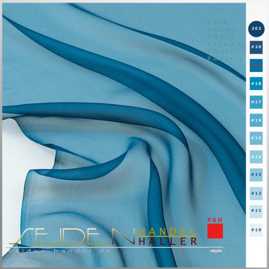Seidenstoff Chiffon 4.5, 90cm, Mykonos Blue
