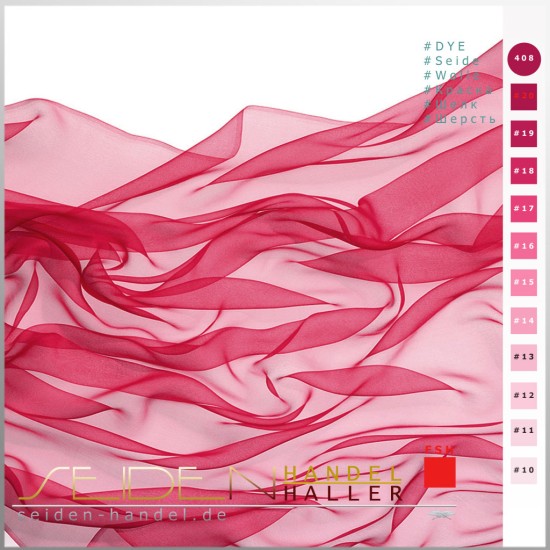 Seidenstoff Chiffon 3.5, 138cm, Persian Cerise Seidenstoff Chiffon 3.5, 138cm, Persian Cerise