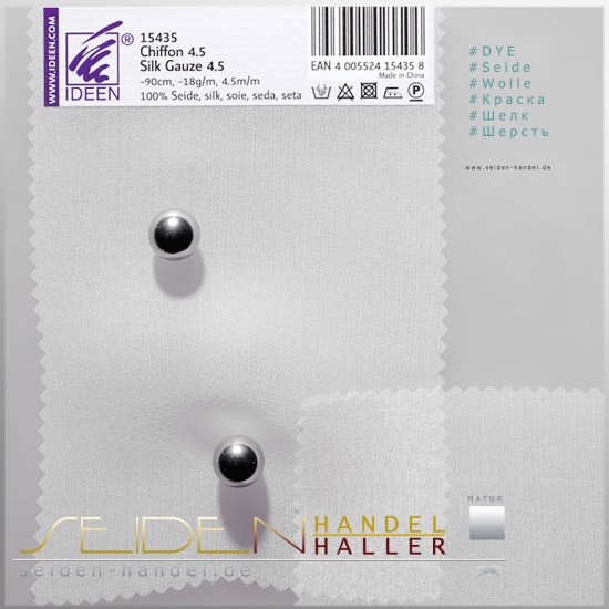 Stoffmuster Chiffon 4.5, naturweiss Stoffmuster Chiffon 4.5, naturweiss
