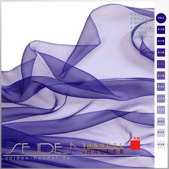 Seidenstoff Chiffon 3.5, 138cm, Blue Meteorite Seidenstoff Chiffon 3.5, 138cm, Blue Meteorite