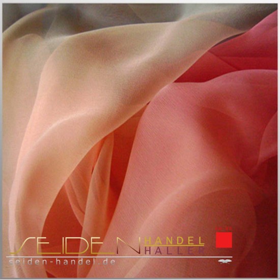 Seidenstoff Chiffon 3.5, 92cm, mehrfarbig