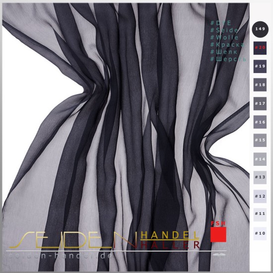 Stoffmuster Crinkle Chiffon 4.5, naturweiss Stoffmuster Crinkle Chiffon 4.5, naturweiss