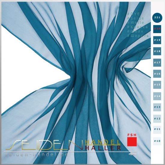 Seidenstoff Crinkle Chiffon 4.5, 136 cm, Saphire Special