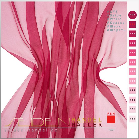 Seidenstoff Crinkle Chiffon 4.5, 136 cm, Persian Cerise