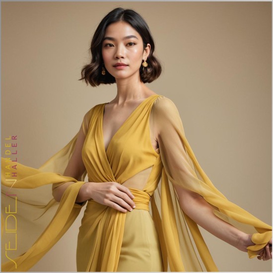 Chiffon Stoffe Gelb Chiffon Stoffe Gelb