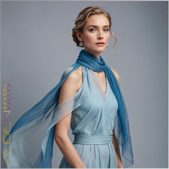 Chiffon Stoffe Blau Chiffon Stoffe Blau