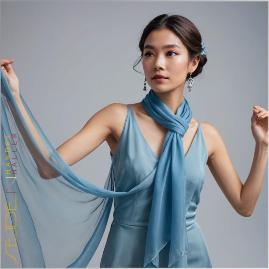 Chiffon Stoffe Blau Chiffon Stoffe Blau