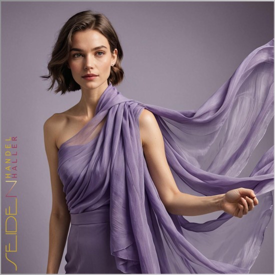Crinkle Chiffon Stoffe Violett
