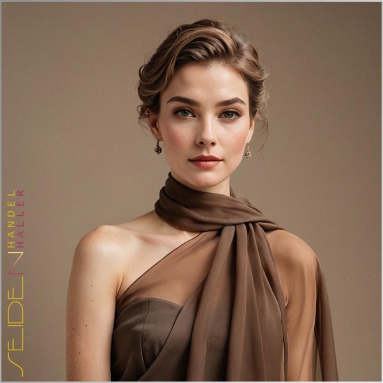 Chiffon Stoff Braun Chiffon Stoff Braun