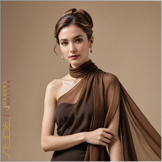 Chiffon Stoffe Braun Chiffon Stoffe Braun