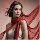 Crinkle Chiffon Stoffe Rot