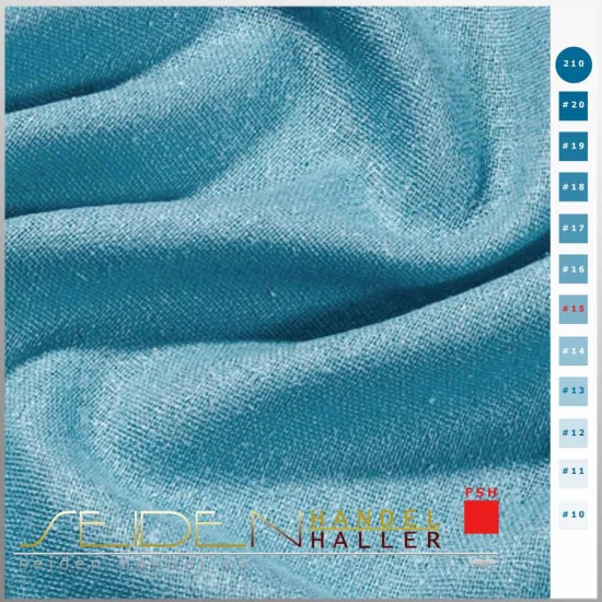 Seidenstoff China Bourette 22, 112cm, Watercolor Blue