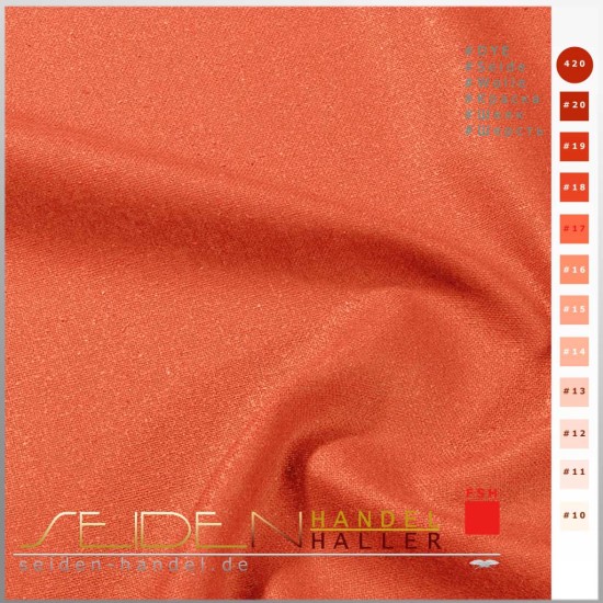 Seidenstoff China Bourette 22, 112cm, Nasturtium