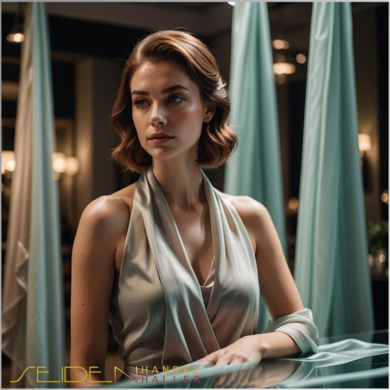 Seidenstoff Bourette 22, 112cm, Tendril