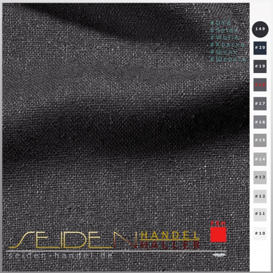 Seidenstoff China Bourette 22, 112cm, Nine Iron