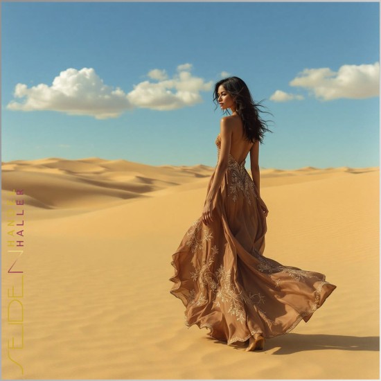 Seidenstoff Crinkle Georgette 08, 136cm, 3m-Coupon, Trendfarbe Mocha Mousse