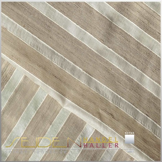 Seidenstoff Tussah-Wildseide, 140cm, gestreift Seidenstoff Tussah-Wildseide, 140cm, gestreift