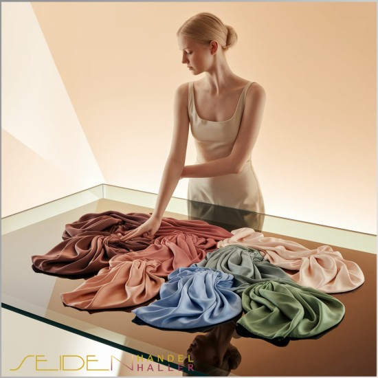 Seidenstoff Ponge 08, Floral Pathways