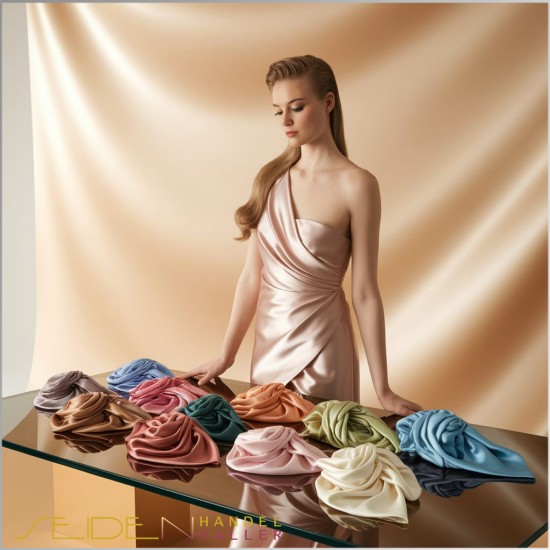 Seidenstoff Premium Ponge 05, Floral Pathways