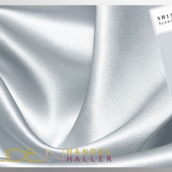 Seidenstoff Crepe Satin 19, 140 cm, Silber Metallic
