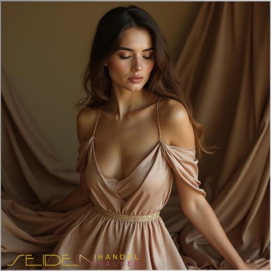 Strickschlauch Singlejersey, 120g/m, Trendfarbe Mocha Mousse Strickschlauch Singlejersey, 120g/m, Trendfarbe Mocha Mousse