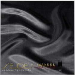 Seidenstoff Ponge 05, 92cm, schwarz