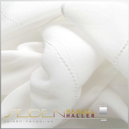 Seidentuch Georgette 10, Creole, Format: 55 x 55cm, naturweiss Seidentuch Georgette 10, Creole, Format: 55 x 55cm, naturweiss