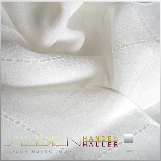 Seidentuch Georgette 10, Creole, Format: 55 x 55cm, naturweiss Seidentuch Georgette 10, Creole, Format: 55 x 55cm, naturweiss