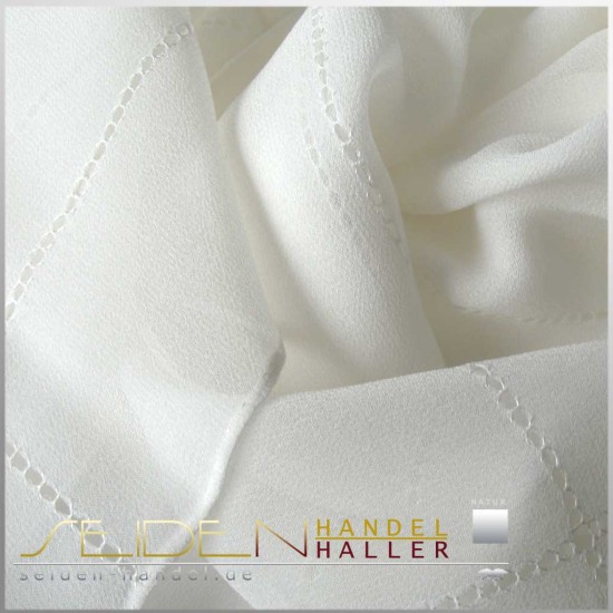 Seidentuch Georgette 10, Creole, Format: 55 x 55cm, naturweiss Seidentuch Georgette 10, Creole, Format: 55 x 55cm, naturweiss