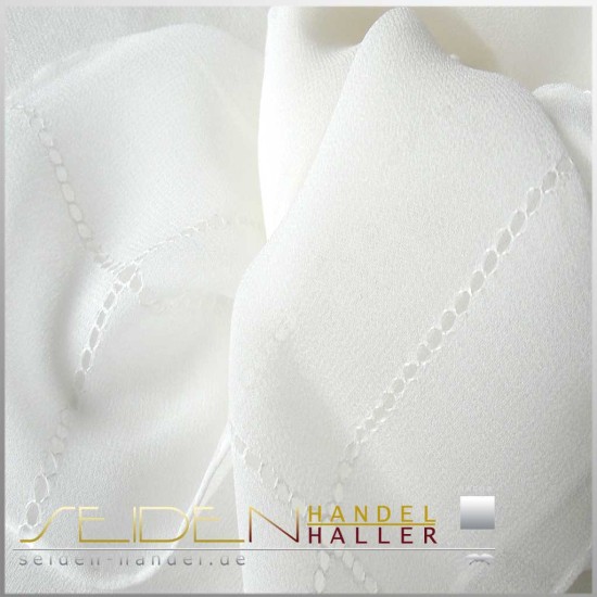 Seidentuch Georgette 10, Creole, Format: 55 x 55cm, naturweiss Seidentuch Georgette 10, Creole, Format: 55 x 55cm, naturweiss