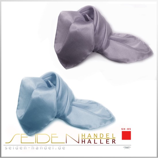 Seidentuch Ponge 10, 2er-Set, 45 x 45cm, einfarbig