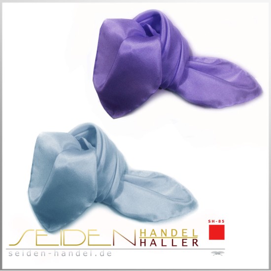 Seidentuch Ponge 10, 2er-Set, 45 x 45cm, einfarbig