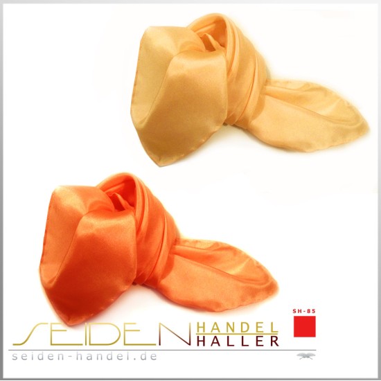 Seidentuch Ponge 10, 2er-Set, 45 x 45cm, einfarbig