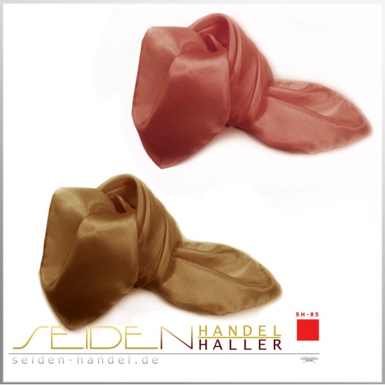 Seidentuch Ponge 10, 2er-Set, 45 x 45cm, einfarbig