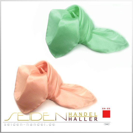 Seidentuch Ponge 10, 2er-Set, 45 x 45cm, einfarbig