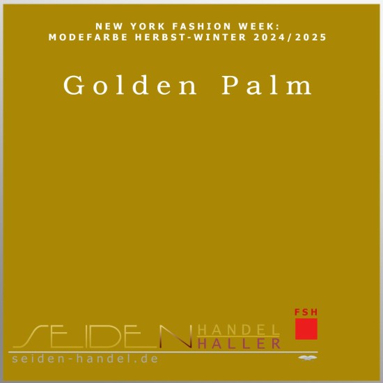 Seidentuch Luxus Ponge 4.2, Format: 55 x 55cm, Trendfarbe Golden Palm